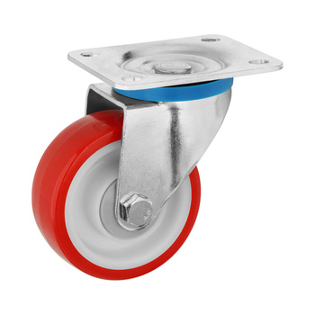 Zestaw kołowy skrętny z poliuretanu - 160 mm - 350 kg