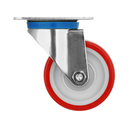 Zestaw kołowy skrętny z poliuretanu - 160 mm - 350 kg